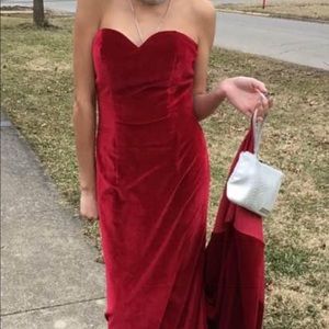 Velvet prom dress